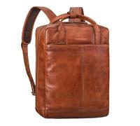 STILORD Bobbie Mochila de Cuero Hombre Mujer 2 en 1 | Mochila Portátil 16 Pulgadas | Mochilas Ejecutiva Vintage Piel Auténtica con Asas de Mano y Espalda Acolchada Color:Brandy - coñac