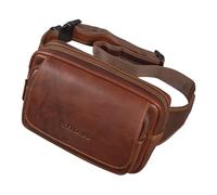 STILORD 'Boston' Bandolera Cintura Hombre Piel Vintage Riñonera Bolsa de Cuero Bolso de Cintura Cadera o Cinturón Mujer Deportes Running Fiesta Trabajo, Color:Porto - marrón
