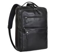 STILORD 'Brad' Cuero Mochila para portátil de 15,6 Pulgadas Vintage Mochila de Negocios Hombres Señoras Grande Mochila Piel para el trabajo Oficina Viajar, Color:negro