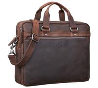 STILORD Brayson Maletín Ordenador Portátil Vintage de Cuero para MacBooks de 16 Pulgadas Bolso Bandolera Ejecutivo Bolsa Trabajo Portadocumentos de Piel Color:Zamora - marrón