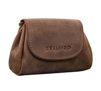 STILORD 'Bronn' Monedero Cuero Vintage Pequeño Portamonedas para Monedas y Billetes Estuche Llaves Cuero Genuino, Color:marrón - Medio