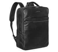 STILORD Brooklyn Mochila Grande Cuero Mochila de Trabajo para Portátil 15.6 Pulgadas Vintage Bolsa de Negocios Bolso de Oficina XL en Piel Auténtica Color:Negro