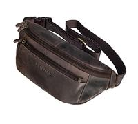 STILORD Bryce Gran Riñonera Cuero Vintage Bolso de Cintura Hombre Bolsa Cadera o Cinturón para Deportes Running Fiestas Jogging Trekking Festival Color:marrón Oscuro