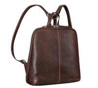 STILORD 'Calla' Mochila de Cuero Señoras Pequeña Bolsa Elegante Mujeres Piel Genuina City Daypack Vintage Moderna Bolsa de Cuero Mini Mochilas Damas, Color:Bourbon - marrón