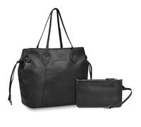 STILORD Camelia 2pcs Set Bolso Shopper Mujer Piel con Monedero Carteras Elegante y Moderna Hobo Bolsos Bandolera Tote Ideal para Trabajo y Ocio para Señoras Color:Negro
