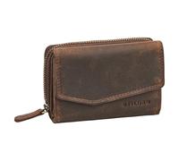 STILORD 'Carina' Estilo Monedero Mujer Piel Auténtica Mediana - Cartera con Bloqueo RFID para Mujer de Piel - como Billetera Retro Monedero Cremallera con Caja de Regalo, Color:Kreta - marrón