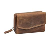 STILORD 'Carina' Estilo Monedero Mujer Piel Auténtica Mediana - Cartera con Bloqueo RFID para Mujer de Piel - como Billetera Retro Monedero Cremallera con Caja de Regalo, Color:marrón - Medio