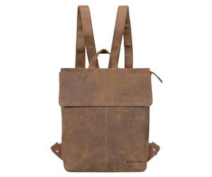 STILORD 'Charlie' Vintage Mochila de Cuero Marrón para Hombres Mujeres Grande Salveque Universidad Trabajo Escuela Portátil 13,3 Pulgadas de Piel, Color:Tan marrón - Oscuro