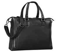 STILORD 'Claire' Bolso de Negocios Mujer Cuero Genuino 15 Pulgadas | Maletín | Bolsa para Portátil DIN A4 | Bolso de Hombro y de Mano para Oficina, Color:Negro