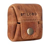 STILORD Claron Mini Cartera Cuero Monedero Vintage Billetera Pequeña para Hombre Mujer Slim Wallet para Cambio de Monedas de Piel Autentica Color:Kara - Cognac