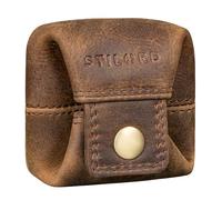 STILORD 'Claron' Mini Cartera Cuero Monedero Vintage Billetera Pequeña para Hombre Mujer Slim Wallet para Cambio de Monedas de Piel Autentica, Color:Soria - marrón