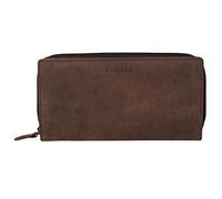 STILORD 'Dana' Cartera Mujer Piel Vintage Anti RFID Monedero Grande con Cremallera Billetera Horizontal para Tarjetas DNI Monedas Cartera Dama Cuero auténtico, Color:marrón-Opaco