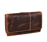 STILORD 'Darla' Cartera de Mujer de Cuero 3 en 1 Bolso Movil Monedero Bolso Hombro Grande con 9 Compartimentos para Tarjetas Protección RFID Billetera de Cuero Auténtico, Color:luino - marrón