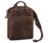 STILORD 'Dave' Bolso Bandolera Hombre Cuero Viaje Bolsa para Ordenador Portatil 13,3 Pulgadas Funda Macbook iPad Tablet Bolso Hombre Cuero Auténtico, Color:Zamora - marrón