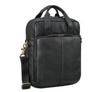 STILORD 'Dave' Bolso Bandolera Hombre Cuero Viaje Bolsa para Ordenador Portatil 13,3 Pulgadas Funda Macbook iPad Tablet Bolso Hombre Cuero Auténtico, Color:Negro