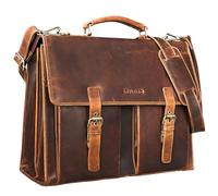 STILORD «Detroit Maletín de piel para hombre, grande, vintage, para ordenador portátil de 15,6 a 16 pulgadas, bolso de oficina, bolso de negocios, bolso de profesor, bolso de piel auténtica, talla XL