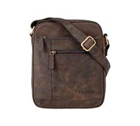 STILORD 'Diego' Bandolera Vintage Hombre Cuero Auténtico Bolso Hombre Bandolera Pequeña de Piel Para iPad 9.7 Pulgadas y Documentos A5, Color:zamora - marrón