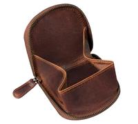 STILORD Dinero Monedero Hombre Pequeño Cuero Auténtico con Compartimento para Monedas y Billetes Carteras para Hombre Piel Compacta Billetera con Cremallera Color:Kara - Cognac