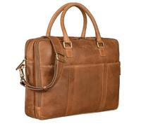 STILORD Drake Maletín de Negocios Cuero Hombre Mujer Bolso Ejecutivo de Trabajo Vintage XL | Grande para Laptop 15.6 Pulgadas Fijación para Trolley de Piel Auténtico Color:taranto - marrón