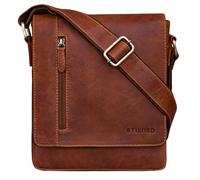 STILORD 'Easton' Vintage Bolso de Mensajero de Cuero para Hombre Mujer Bolsa Bandolera o de Hombro para Tablet de 10,1 Pulgadas de Auténtica Piel, Color:arrona - marrón