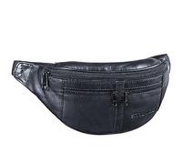 STILORD Echo Riñonera Cuero Vintage para Fiestas Viajes Festivales Deporte Bolso Cintura Vacaciones Senderismo de auténtica Piel Color:Negro