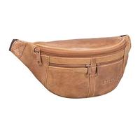 STILORD Echo Riñonera Cuero Vintage para Fiestas Viajes Festivales Deporte Bolso Cintura Vacaciones Senderismo de auténtica Piel Color:taranto - marrón