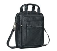 STILORD "Eldon Bolso Hombre Bandolera Cuero - Bolsa Hombre Piel Mediana - Bolso Pequeño Cuero Vintage - Messenger Bag para Trabajo, Universidad y Viaje Diario Color:negro