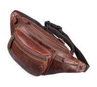 STILORD 'Eliah' Riñonera o Bolsa de Cuero Vintage Bolso de Cintura Cadera o cinturón para Hombre y Mujer para Deportes Running Fiestas Ocio o Aire Libre, Color:Florida - marrón