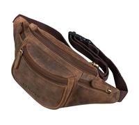 STILORD 'Eliah' Riñonera o Bolsa de Cuero Vintage Bolso de Cintura Cadera o cinturón para Hombre y Mujer para Deportes Running Fiestas Ocio o Aire Libre, Color:Calais - marrón