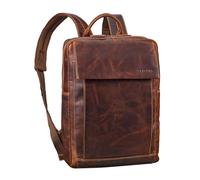 STILORD 'Eliano' Mochila Cuero Genuino Mujer y Hombre - Mochila Cuero Portatil 15-16 Pulgadas - Mochila Viaje Grande Ideal con Sistema de Acoplamiento para Carrito, Color:Salerno - marrón