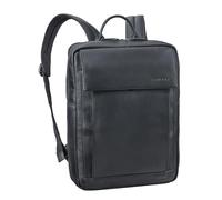 STILORD 'Eliano' Mochila Cuero Genuino Mujer y Hombre - Mochila Cuero Portatil 15-16 Pulgadas - Mochila Viaje Grande Ideal con Sistema de Acoplamiento para Carrito, Color:Negro