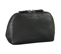STILORD Elma Neceser Mujer Piel Neceser Hombre | Bolsa de Aseo Pequeña de Cuero Auténtico Organizador de Cosméticos para Viaje Color:Negro