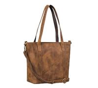 STILORD "Elodie Bolso Cuero Mujer Mediano Elegante para Portátil Hasta 13 Pulgadas - Bolsa Bandolera Piel Auténtica Shopping Bag con Correa Desmontable para Cada día Color:sepia-marrón
