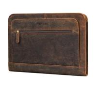STILORD 'Elton' Carpeta de Conferencias A4 Piel Vintage Bolsa de Portátil 13,3 Pulgadas Portadocumentos Funda MacBook Portafolio Maletín de Trabajo Cuero, Color:Kreta - marrón