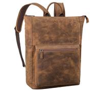 STILORD 'Espen' Mochila Portatil 17 pulgadas Mochila Cuero Genuino Grande Mujer y Hombre mochila viaje mochila ordenador portatil Mochila Trabajo de Piel Bolso Mochila, Color:sepia - marrón puro