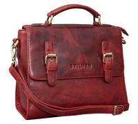 STILORD 'Estelle' Bolso Satchel Mujer Piel Bolso Bolso de Hombro de Las Mujeres Bolso de Mano Fiesta de Cuero Genuino, Color:Kara - Rojo