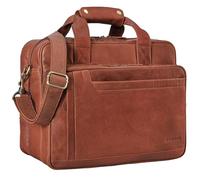 STILORD Excelsior XXL Maletín Cuero para Hombre Bolsa De Trabajo Y Oficina para Portátil 17+ Pulgadas Bandolera Espacioso Elegante y Profesional Piel Auténtica Color:maraska - marrón