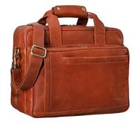 STILORD Excelsior XXL Maletín Cuero para Hombre Bolsa De Trabajo Y Oficina para Portátil 17+ Pulgadas Bandolera Espacioso Elegante y Profesional Piel Auténtica Color:curtición Vegetal - Brandy