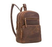 STILORD 'Fabienne' Mochila Mujer Casual Pequeña Cuero ajustable Correa para el hombro anti-ladrones Todos Bolsa los Días Vendimia, Color:vinto - marrón