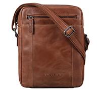 STILORD 'Fox' Bolso Mensajero Hombre Pequeño Cuero para de Vintage Cruzado Bolsa Bandolera para 10,1 a 10,5 Pulgadas Tablet-PC Piel Auténtica, Color:Andorra - marrón