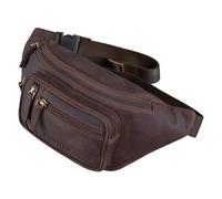 STILORD 'Greg' Bolso Riñonera Piel Vintage Bolsos de Cinturón para Hombre Mujer Bolsa Cadera para Deportes Correr Running Fiestas Viaje Festival Riñoneras de Cuero, Color:Granada - marrón
