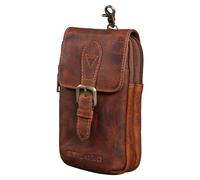 STILORD 'Harper' Riñonera para Móvil Cuero Vintage Bolso de Cinturón para Hombre Mujer Bolsa Cintura Piel Belt Bag para Deporte Correr Viaje Fiesta Cuero Genuino, Color:Prestige - marrón