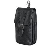 STILORD 'Harper' Riñonera para Móvil Cuero Vintage Bolso de Cinturón para Hombre Mujer Bolsa Cintura Piel Belt Bag para Deporte Correr Viaje Fiesta Cuero Genuino, Color:Negro