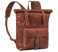 STILORD Herakles Mochila Viaje Cuero Grande Mochila Portatil 17 Pulgadas Mochila Escolar Mujer Vintage Trabajo Mochila Senderismo Hombre Piel Auténtica Color:sila - marrón