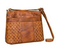 STILORD 'Ida' Tejido Señoras Bolso Cuero Vintage Bandolera para Mujeres Tejido Bandolera para Ocio Going Out Ciudad Fiesta Cuero Genuino, Color:larino - marrón