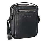 STILORD 'Ilkay' Bolso Cruzado Hombre de Cuero Pequeño Bolso Bandolera Bolo Mensajero para Tablet 9,7 Pulgadas Bolso de Mano Casual de Auténtica Piel, Color:Negro