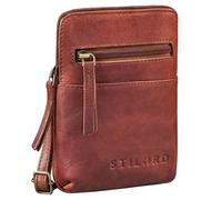 STILORD “Indie” Bolso Piel Pequeño para Mujer Y Hombre - Bolsa De Fiesta Vintage - Mariconeras para Hombres De Cuero Color:Porto - marrón