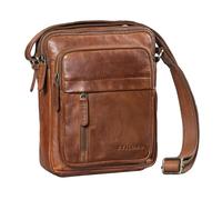 STILORD "Ivano Bolso Pequeño Cuero Para Hombre Bandolera Crossbody Bolsos De Mensajero Compacto Para Tablet De 10,9 Pulgadas Piel Auténtica Color:brandy - coñac