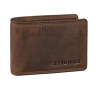 STILORD 'Jay' Monedero Hombre Pequeño RFID en Cuero Genuino Cartera Mini NFC Bloqueo Clásicas Portamonedas Billetera Portatarjetas de Piel Auténtica, Color:marrón - Medio