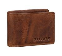 STILORD 'Jay' Monedero Hombre Pequeño RFID en Cuero Genuino Cartera Mini NFC Bloqueo Clásicas Portamonedas Billetera Portatarjetas de Piel Auténtica, Color:Kara - Cognac